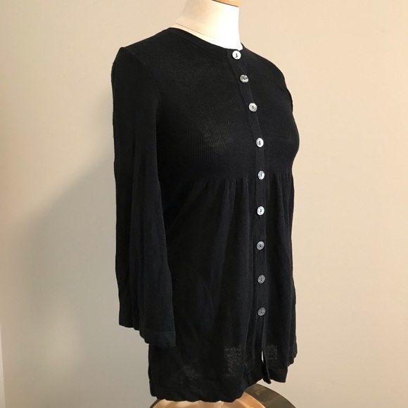 Trina Turk Long Cardigan/dress /  Size Small Black Linen blend - Picture 9 of 9
